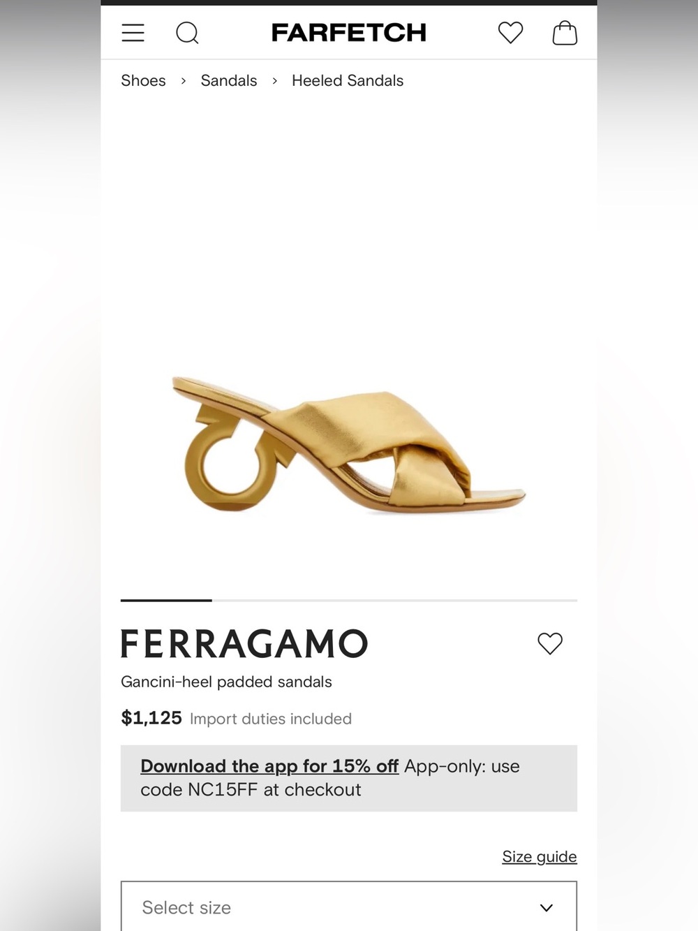 Ferragamo Silver Metallic Circular-Heel Slide Sandals - Picture 11 of 16